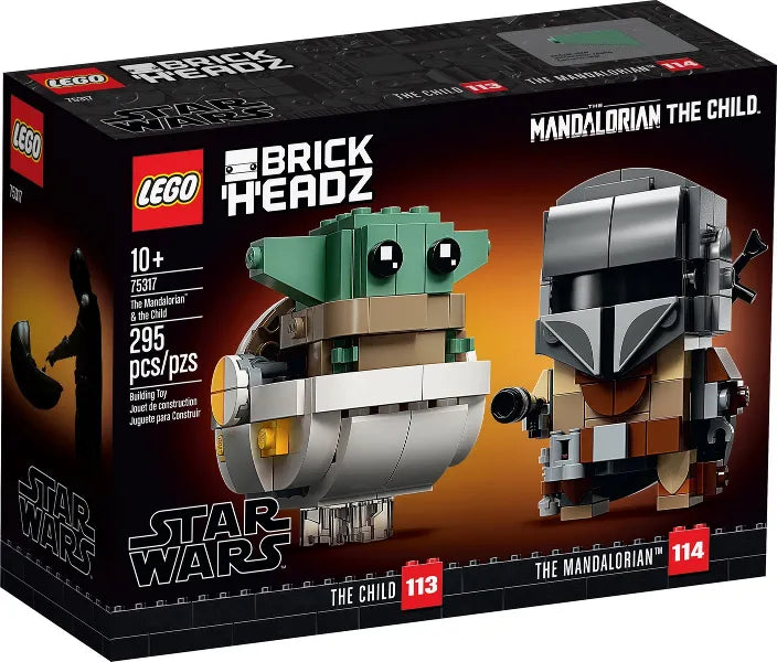 LEGO® 75317 – BrickHeadz The Mandalorian & The Child | 295 piezas | Star Wars colección