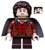 Frodo Baggins - Reddish Brown Jacket, Dark Brown Legs, Dark Bluish Gray Cape - BrickLink - DagaBlocks