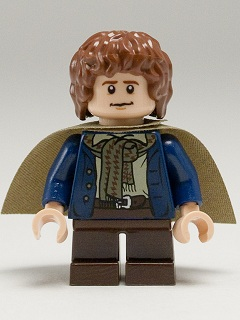 Peregrin Took (Pippin) - Dark Blue Jacket, Olive Green Cape - BrickLink - DagaBlocks