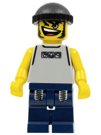 Basketball Street Player, Light Gray Torso and Dark Blue Legs - BrickLink - DagaBlocks