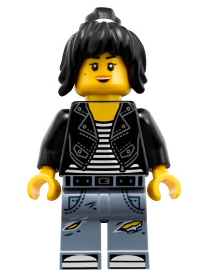 LEGO Minifigura Nya - Leather Jacket and Jeans High School Outfit - The LEGO NINJAGO Movie — imagen BrickLink