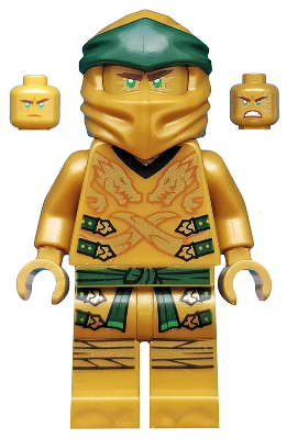 LEGO Minifigura Lloyd (Golden Ninja) - Legacy, Pearl Gold Head - NINJAGO — imagen BrickLink