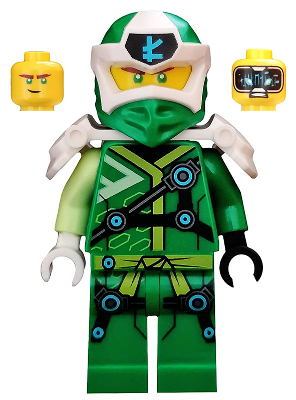 LEGO Minifigura Lloyd - Digi Lloyd, White Shoulder Armor with Scabbard - NINJAGO — imagen BrickLink