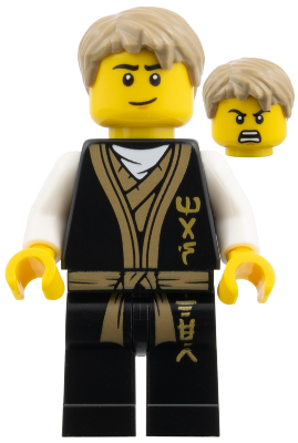 LEGO Minifigura Young Wu - Black Master Tunic - NINJAGO — imagen BrickLink