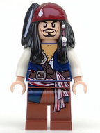 LEGO Minifigura Captain Jack Sparrow - Pirates of the Caribbean — imagen BrickLink