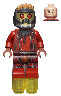 LEGO Minifigura Star-Lord - Mask, Jacket with Side Buttons - Marvel — imagen BrickLink