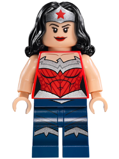 Wonder Woman - Silver Tiara, Dark Blue Legs - BrickLink - DagaBlocks