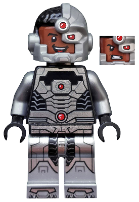 LEGO Minifigura Cyborg - Black Gloves, Smiling - DC — imagen BrickLink