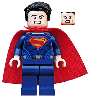 Superman - Dark Blue Suit, Spongy Cape, Plain Legs - BrickLink - DagaBlocks