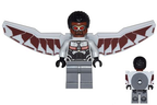 Falcon - Light Bluish Gray and Dark Red Wings - BrickLink - DagaBlocks