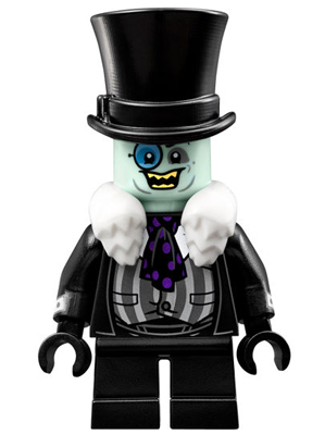 LEGO Minifigura The Penguin - White Fur Collar, Black Suit, Smile - DC — imagen BrickLink