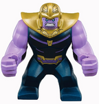 Thanos - Large Figure, Dark Blue Outfit, Medium Lavender Arms, Pearl Gold Helmet - BrickLink - DagaBlocks