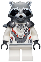 Rocket Raccoon - White Jumpsuit, Dark Bluish Gray Head - BrickLink - DagaBlocks