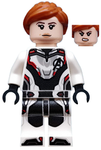 Black Widow - White Jumpsuit, Dark Orange Ponytail - BrickLink - DagaBlocks