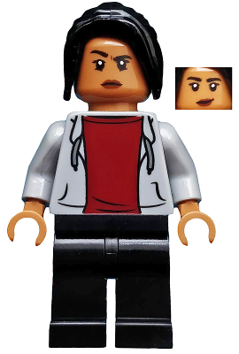 MJ (Michelle Jones) - Light Bluish Gray Hoodie, Black Ponytail - BrickLink - DagaBlocks
