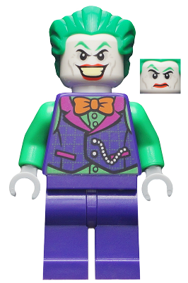 LEGO Minifigura The Joker - Orange Bow Tie, Green Arms - DC — imagen BrickLink