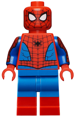 LEGO Minifigura Spider-Man - Printed Blue Arms, Red Boots - Marvel — imagen BrickLink