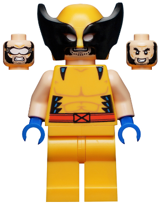 LEGO Minifigura Wolverine Bright Light Orange and Black Mask - Marvel — imagen BrickLink