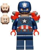 Captain America - Dark Blue Suit with Reddish Brown Belt, Red Hands, Helmet, Jet Pack - BrickLink - DagaBlocks