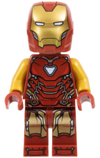 Iron Man - Mark 85 Armor, Large Helmet Visor, Thin Red Markings on Torso - BrickLink - DagaBlocks