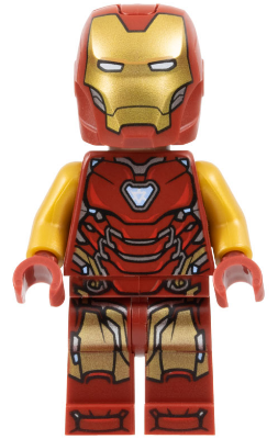 Iron Man - Mark 85 Armor, Large Helmet Visor, Thin Red Markings on Torso - BrickLink - DagaBlocks