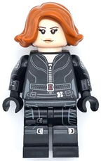 Black Widow - Black Jumpsuit, Dark Orange Short Hair, Printed Legs, Printed Arms - BrickLink - DagaBlocks