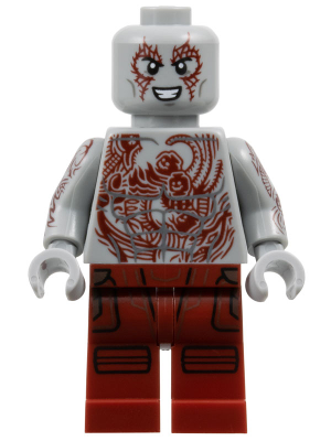 LEGO Minifigura Drax - Dark Red Tattoos - Marvel — imagen BrickLink