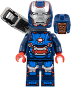 LEGO Minifigura Iron Patriot MK1 - Stud Shooter - Marvel — imagen BrickLink