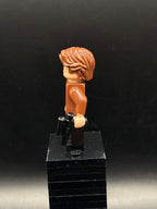 LEGO Minifigura Han Solo, Black Legs with Holster Pattern, Brown Jacket with Black Shoulders - Star Wars — costado