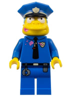 Chief Wiggum with Dark Pink Frosting Splotches on Face and Shirt — imagen BrickLink