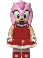 LEGO Minifigura Amy Rose Red Dress - Sonic the Hedgehog — imagen BrickLink