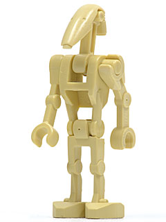 LEGO Minifigura Battle Droid - Tan, Angled Arm and Straight Arm - Star Wars — imagen BrickLink