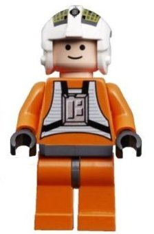 LEGO Minifigura Rebel Pilot Y-wing (Jon 'Dutch' Vander, Gold Leader) - Light Nougat Head - Star Wars — imagen BrickLink