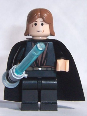 LEGO Minifigura Anakin Skywalker - Trans-Light Blue Light-Up Lightsaber - Star Wars — imagen BrickLink