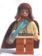 LEGO Minifigura Obi-Wan Kenobi - Trans-Light Blue Light-Up Lightsaber - Star Wars — imagen BrickLink