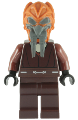 LEGO Minifigura Plo Koon - Dark Brown Robe, Tan Shirt, Plain Legs - Star Wars — imagen BrickLink