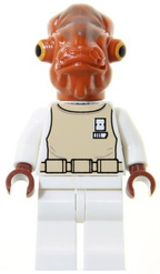 LEGO Minifigura Admiral Ackbar - White Spacesuit - Star Wars — imagen BrickLink