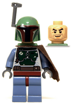 LEGO Minifigura Boba Fett - Reddish Brown Pauldron, Helmet, Jet Pack - Star Wars — imagen BrickLink