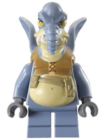 LEGO Minifigura Watto - Sand Blue, Printed Head, Dark Bluish Gray Hands - Star Wars — imagen BrickLink