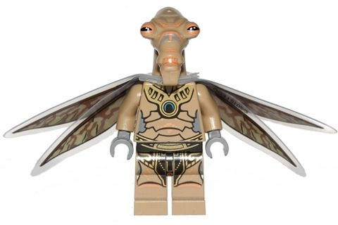 LEGO Minifigura Geonosian Warrior - Dark Tan, with Wings - Star Wars — imagen BrickLink
