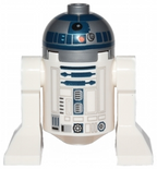 Astromech Droid, R2-D2 - Flat Silver Head, Red Dots and Small Receptor - BrickLink - DagaBlocks