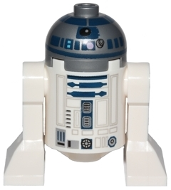 LEGO Minifigura Astromech Droid, R2-D2 - Flat Silver Head, Lavender Dots and Small Receptor - Star Wars — imagen BrickLink