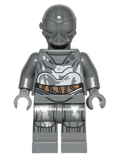 LEGO Minifigura RA-7 Protocol Droid (Dark Bluish Gray) - Star Wars — imagen BrickLink