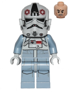 AT-AT Driver - Dark Red Imperial Logo, Grimacing - BrickLink - DagaBlocks