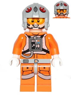LEGO Minifigura Snowspeeder Pilot Light Bluish Gray Helmet - Star Wars — imagen BrickLink