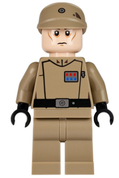 LEGO Minifigura Imperial Officer (Captain / Commandant / Commander) - Dark Tan Uniform - Star Wars — imagen BrickLink