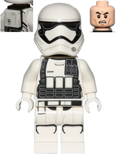 LEGO Minifigura First Order Heavy Assault Stormtrooper (Rounded Mouth Pattern) - Backpack, Ammo Pouch Print - Star Wars — imagen BrickLink