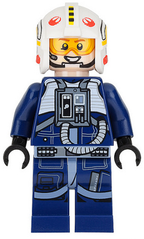 LEGO Minifigura Rebel Pilot Y-wing (Dark Blue Jumpsuit) - Star Wars — imagen BrickLink