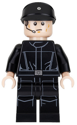 Imperial Shuttle Pilot - Light Nougat Head with Headset, Imperial Officer Cap - BrickLink - DagaBlocks