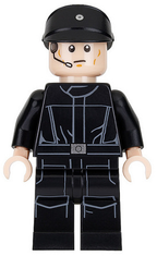 Imperial Shuttle Pilot - Light Nougat Head with Headset, Imperial Officer Cap - BrickLink - DagaBlocks